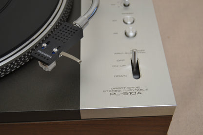 Pioneer PL-510A 2-Speed Direct-Drive Turntable (1976-1978) - NEW Audio Technica AT3600 Cartridge