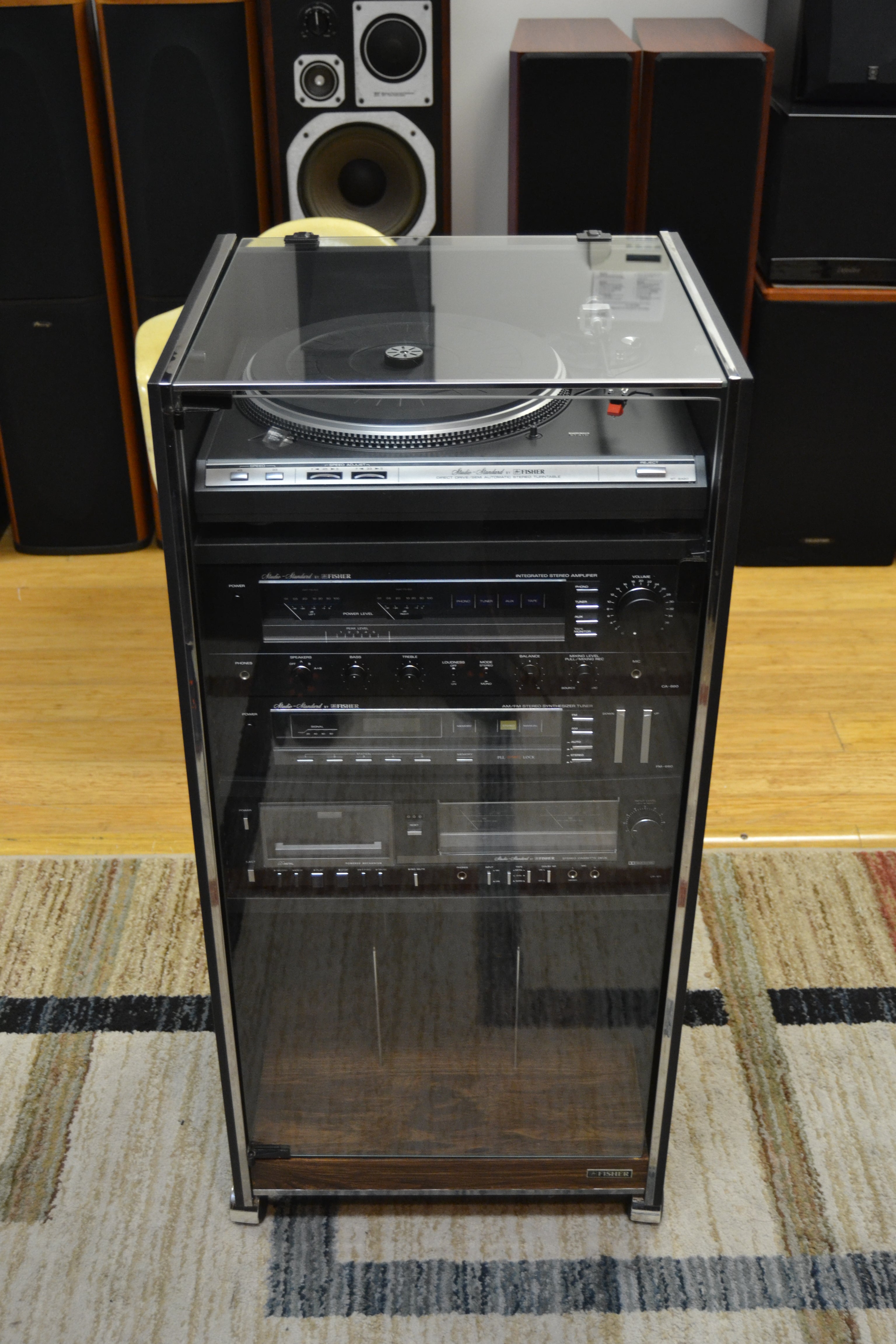Complete 1983 Studio Standard by Fisher Audio Rack * Fully Serviced * Fully Functional