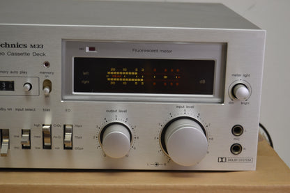 Technics RS-M33 Single Cassette Deck * Fully Serviced * new Belts * Box
