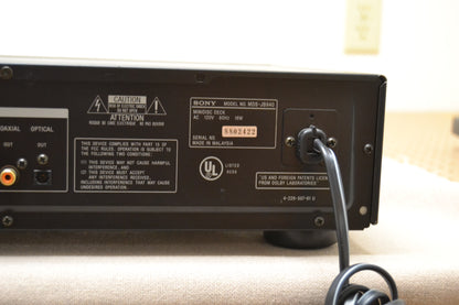 Sony MDS-JB940 Minidisc Player * Remote Control