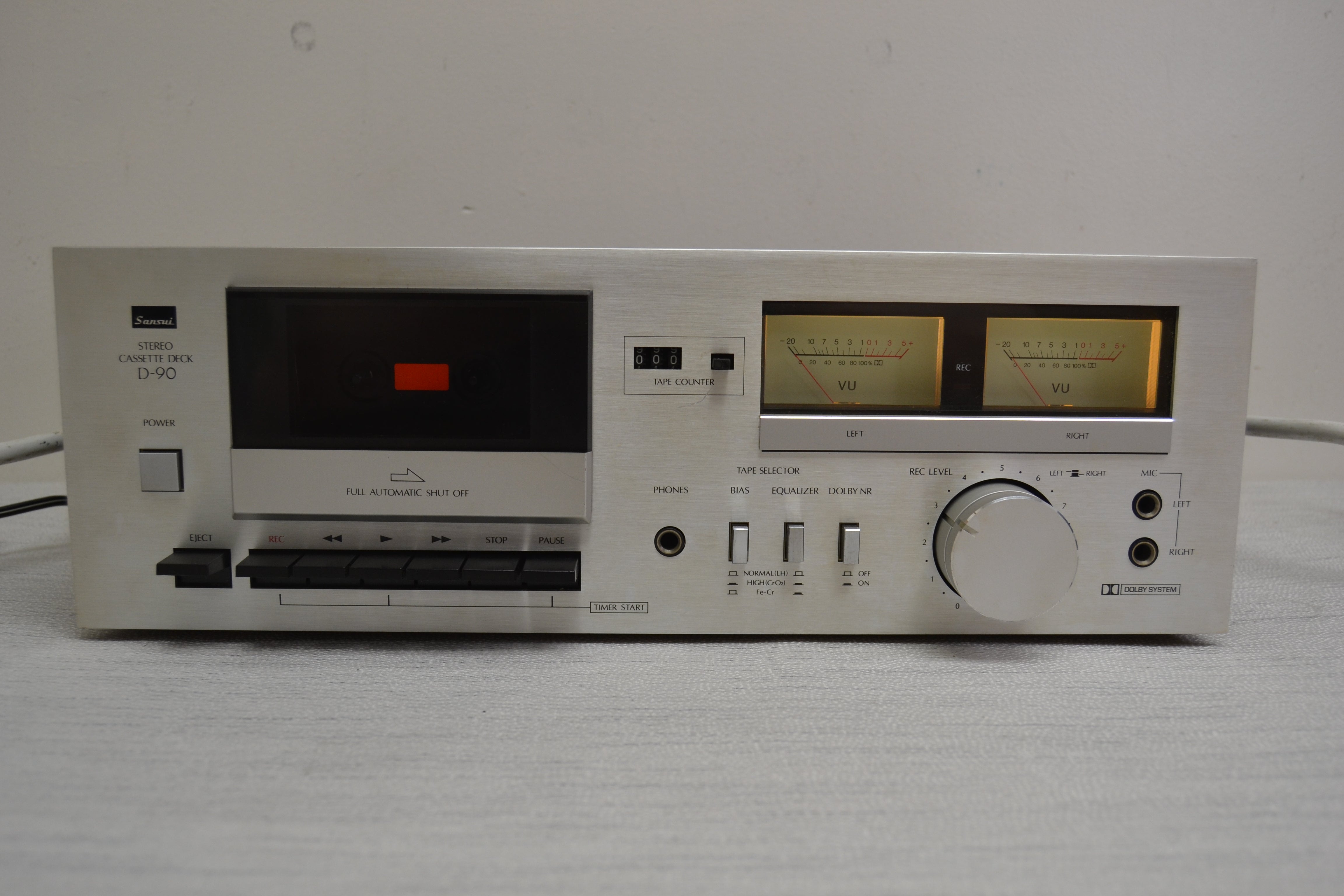 Sansui D-90 Single Cassette Deck * Fully Serviced * New Belts