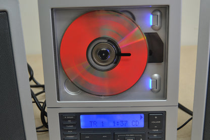 Brookstone Wafer Thin CD System with MP3 and Subwoofer * Remote