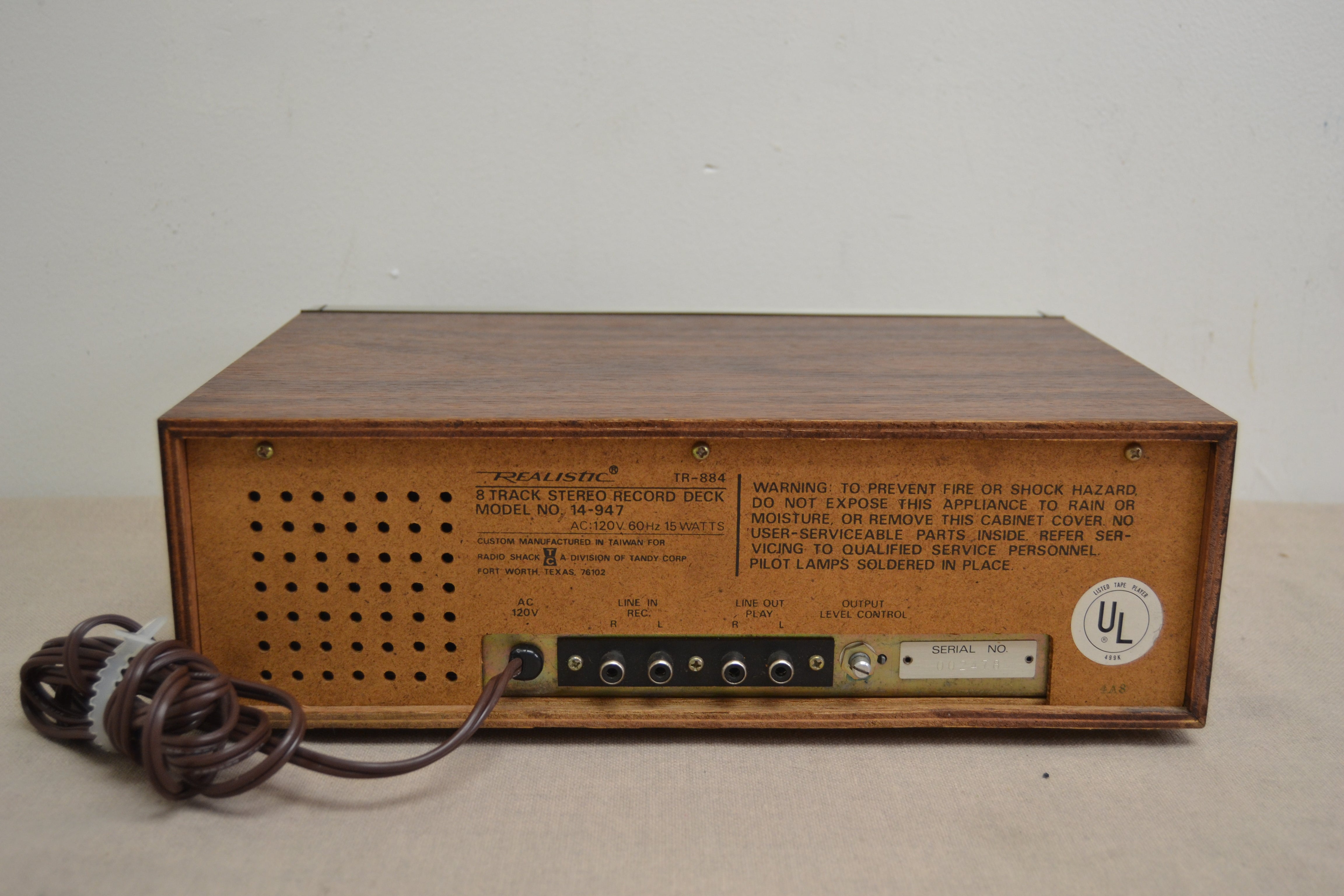 Realistic TR-884 - 8 Track Stereo Record Deck – The Turntable Store