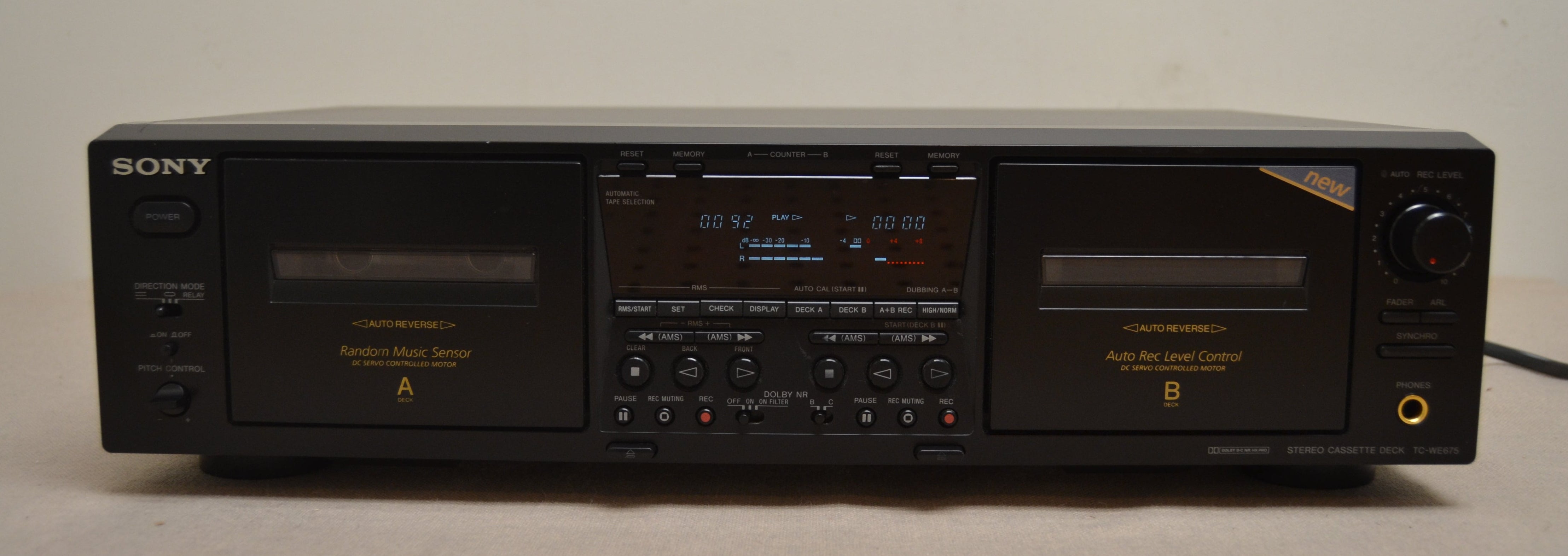 Sony TC-WE675 Double Cassette Deck * Fully Serviced * New Belts