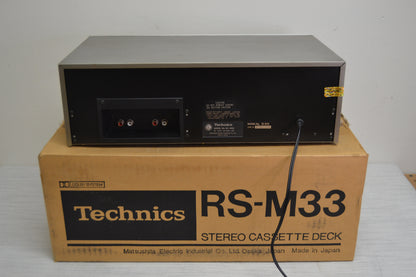 Technics RS-M33 Single Cassette Deck * Fully Serviced * new Belts * Box
