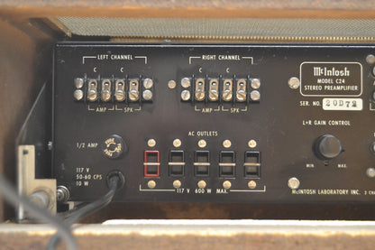 McIntosh C-24 Stereo Preamplifier * Original Wood Case * Fully Serviced