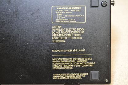 Marantz PMD-430 Professional Portable Cassette Recorder * Fully Serviced * New Belts