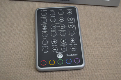 Brookstone Wafer Thin CD System with MP3 and Subwoofer * Remote