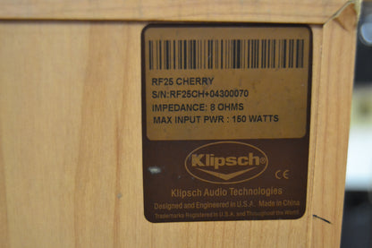 Klipsch RF25 Cherry * Floor Standing Speakers * Fully Serviced *