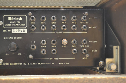 McIntosh C-24 Stereo Preamplifier * Original Wood Case * Fully Serviced