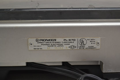 Pioneer PL-S70 Fully Automatic Turntable (1983-1985) * Fully Automatic * Fully Serviced