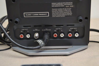 Brookstone Wafer Thin CD System with MP3 and Subwoofer * Remote