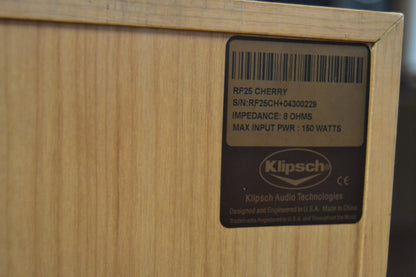Klipsch RF25 Cherry * Floor Standing Speakers * Fully Serviced *