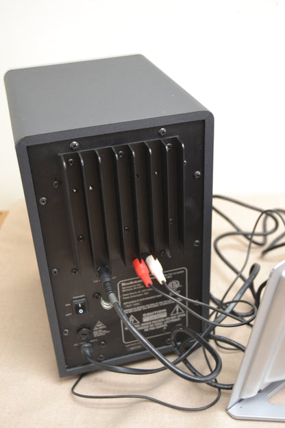 Brookstone Wafer Thin CD System with MP3 and Subwoofer * Remote