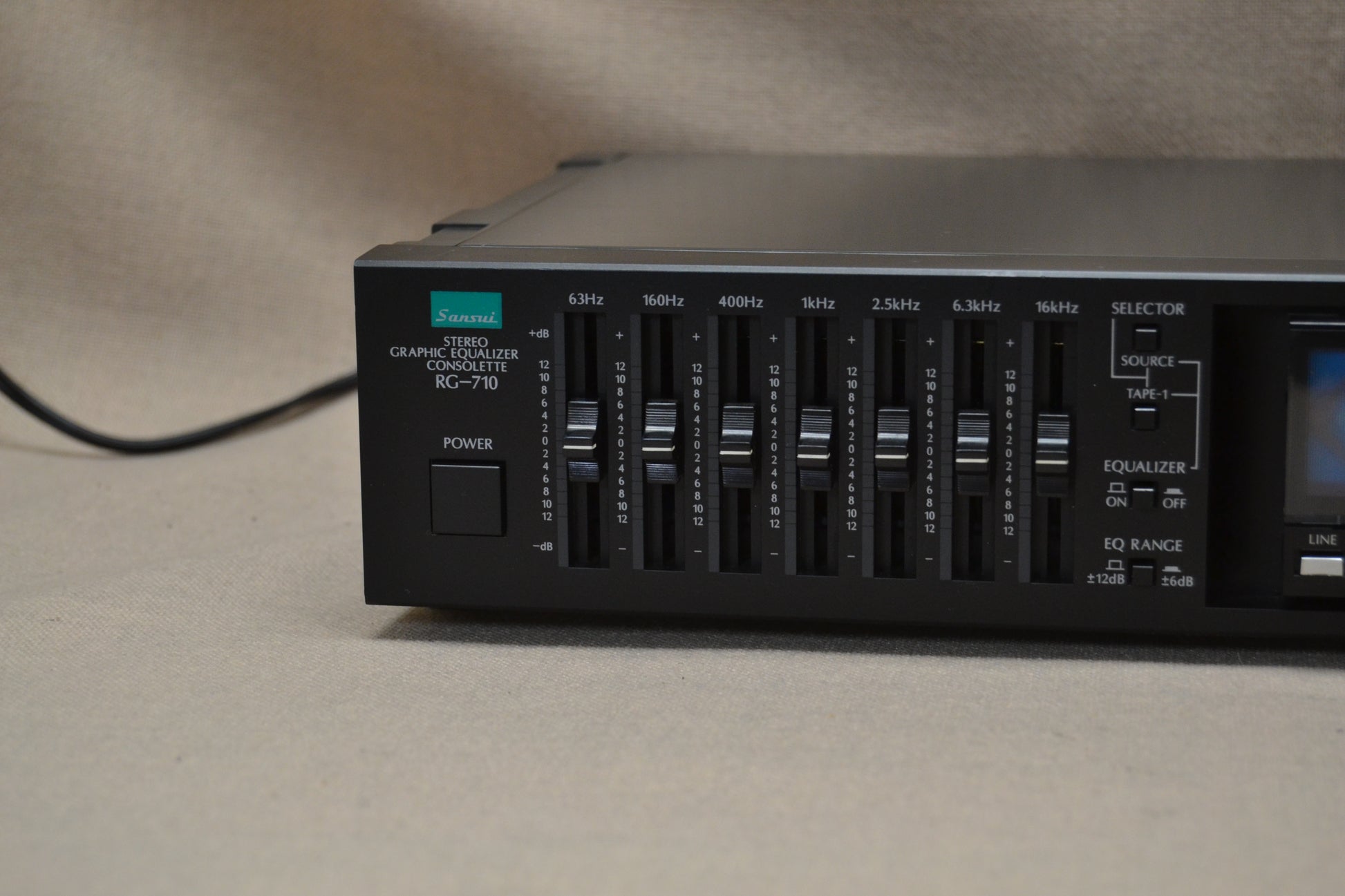 Recepteur Satellite Équaliseur Graphique Stéréo SANSUI RG-710 Avec Réverbération - Vintage, Occasion Fonctionnel Rangement Cassette Audio
