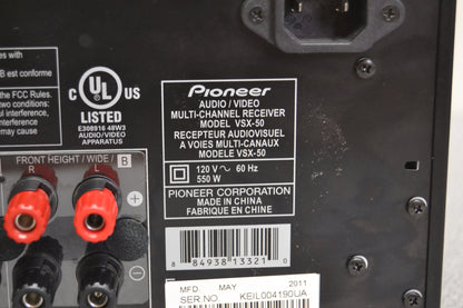 Pioneer VS-X50 Elite * Stereo receiver * 90W RMS * Remote