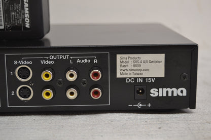 Sima SVS-4 Audio/video switcher with composite-to-S-video conversion * Fully Tested