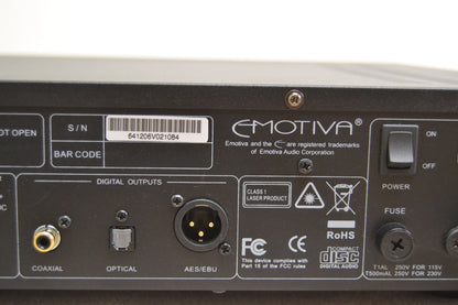 Emotiva ERC-2 Single CD Player * Remote