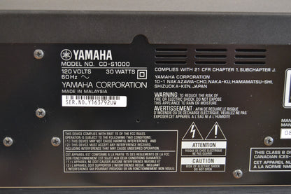 Yamaha CD-S1000 CD/SACD Single Player * Remote * Box * Manual