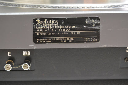 Technics SL-1100 Direct-Drive Turntable (1975-1977) - Dust Cover - New AT3600 Cartridge