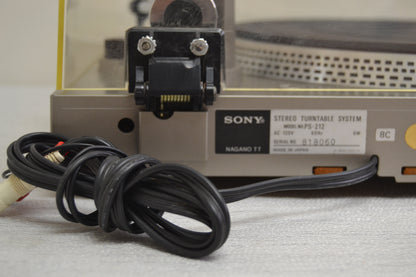 Sony PS-212 Semi Automatic Direct Drive Turntable * Fully Serviced * NEW AT Cartridge