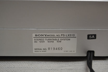 Sony PS-LX510 Linear Tracking Turntable * Fully Serviced with New Belts
