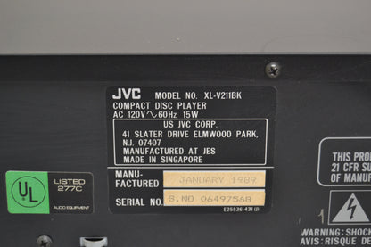 JVC XL-V211 Single CD Player * 1989