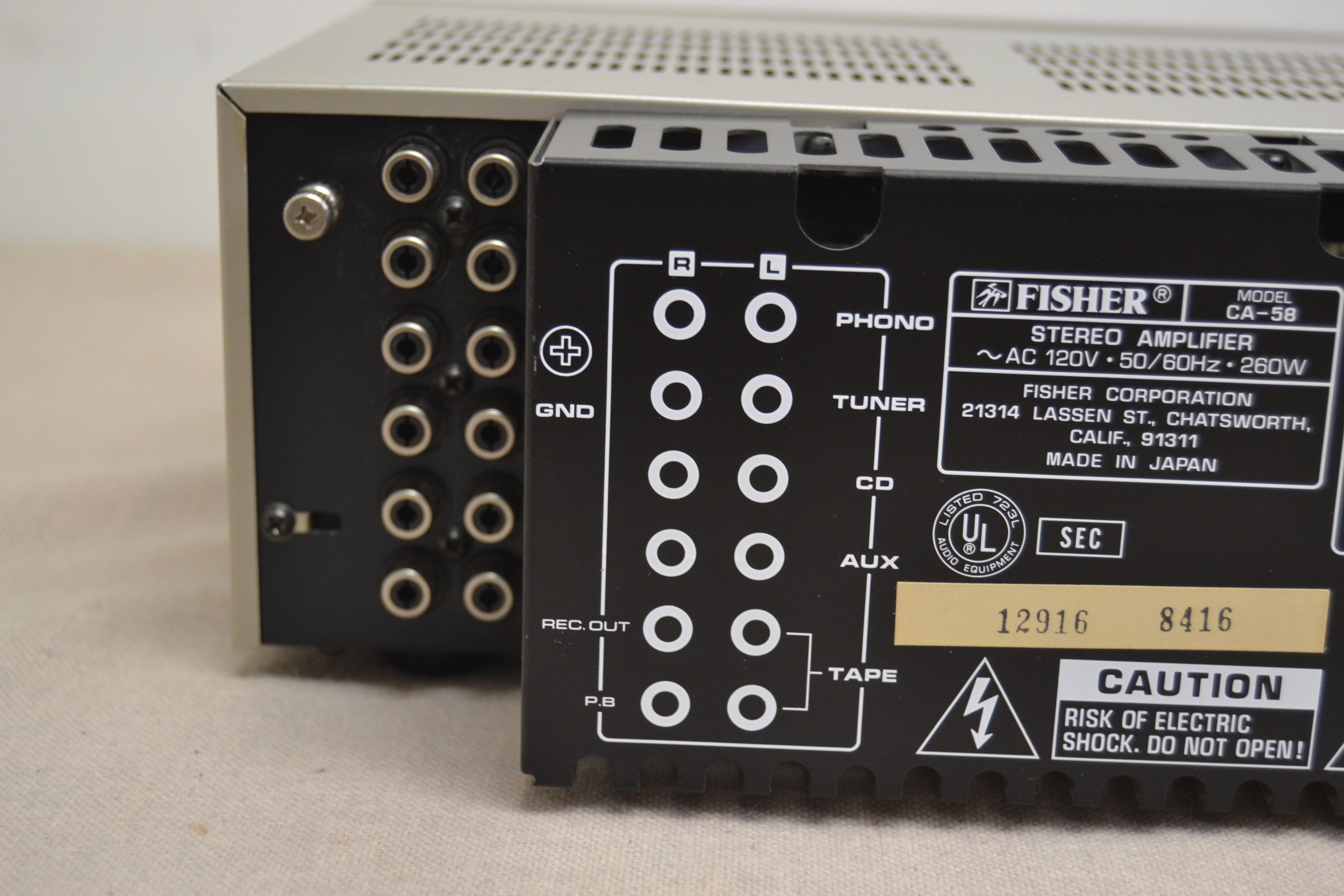 Fisher CA-58 Stereo Integrated Amplifier * 50W RMS * 1985 – The