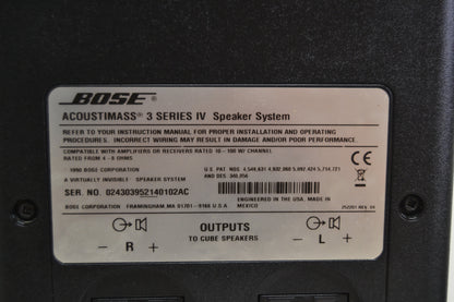Bose Acoustimass 3 Series IV Speakers * Fully Serviced