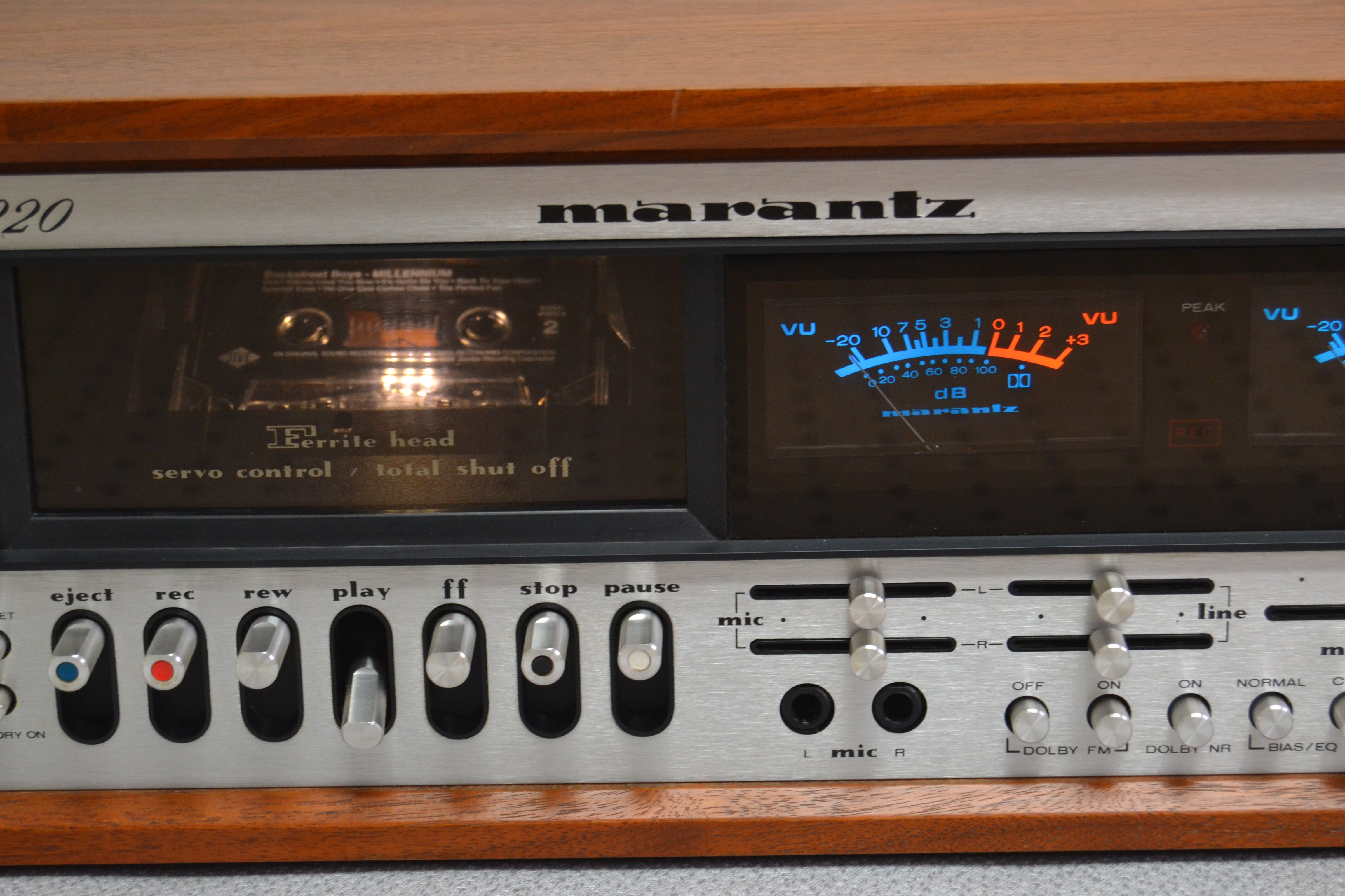 Marantz Model 5220 Single Cassette Deck * Original Wood Case