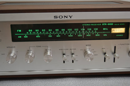Sony STR-6050  AM/FM Stereo Receiver (1969) * 30W RMS * Fair Faceplate