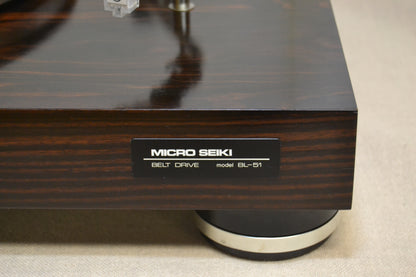 Micro Seiki BL-51 Belt Drive Turntable with Micro Seiki MA-101 MKII Tonearm - NEW AT3600 Cartridge
