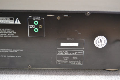 Kenwood KX-W6040 Double Cassette Deck * Fully Serviced * New Belts