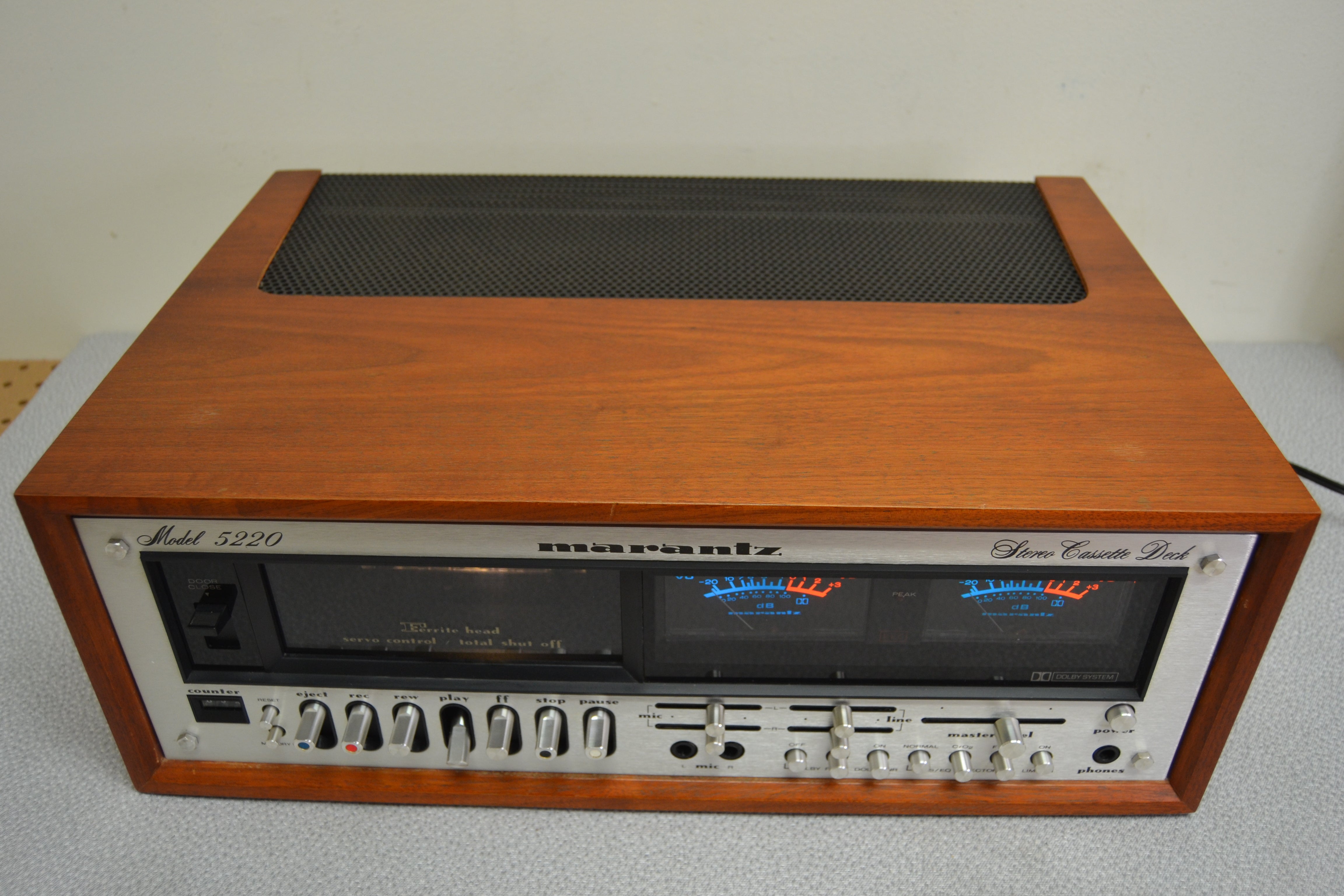 Marantz Model 5220 Single Cassette Deck * Original Wood Case