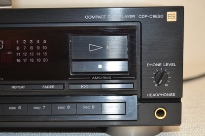 Sony CDP-C9 ESD * CD Changer * 10 Disc Cartridge * ES Line * Fully Serviced * New Belts