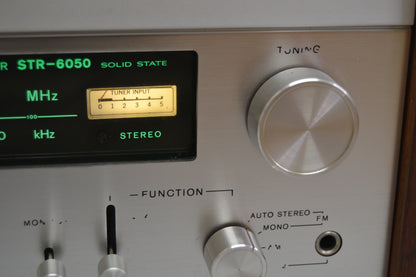 Sony STR-6050  AM/FM Stereo Receiver (1969) * 30W RMS * Fair Faceplate