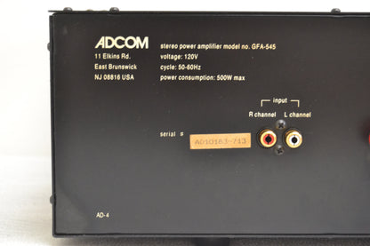Adcom GFA-545 Stereo Power Amplifier * 100W RMS * Fully Serviced