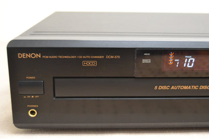 Denon DCM-370 CD Carousel 5 Discs * Box * Remote (not working )