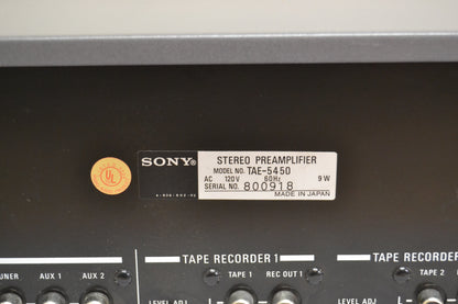 Sony TAE-5450  Stereo Pre Amplifier (1975-78) * Fully Serviced