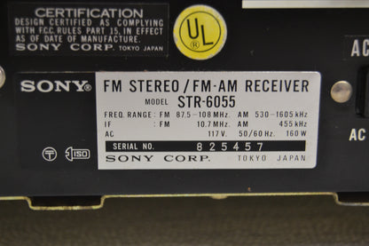 Sony STR-6055 Stereo Receiver * 40W RMS * Fully Serviced