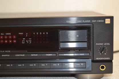 Sony CDP-C9 ESD * CD Changer * 10 Disc Cartridge * ES Line * Fully Serviced * New Belts