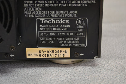 Technics SA-AX530 Stereo receiver * 80W RMS * 1999