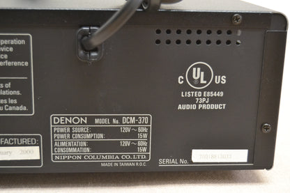 Denon DCM-370 CD Carousel 5 Discs * Box * Remote (not working )