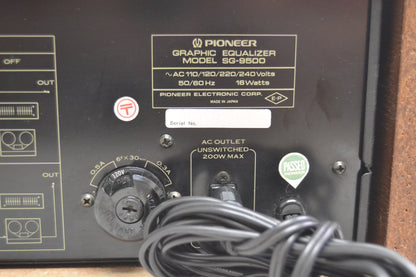 Pioneer SG-9500 Graphic Equalizer * Fully Serviced * Original Wood Case *