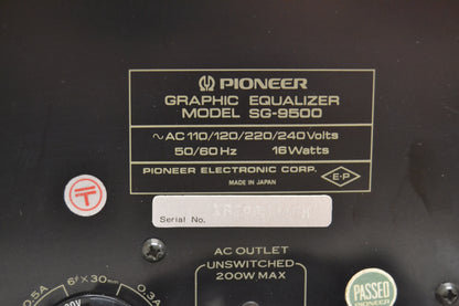 Pioneer SG-9500 Graphic Equalizer * Fully Serviced * Original Wood Case *