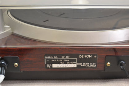 Denon DP45F Direct Drive Turntable * Box * NEW Audio Technica Cartridge