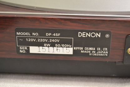 Denon DP45F Direct Drive Turntable * Box * NEW Audio Technica Cartridge