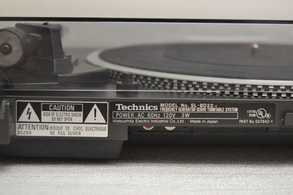 Technics SL-BD22 Belt Drive - Semi Automatic Turntable * Fully Serviced