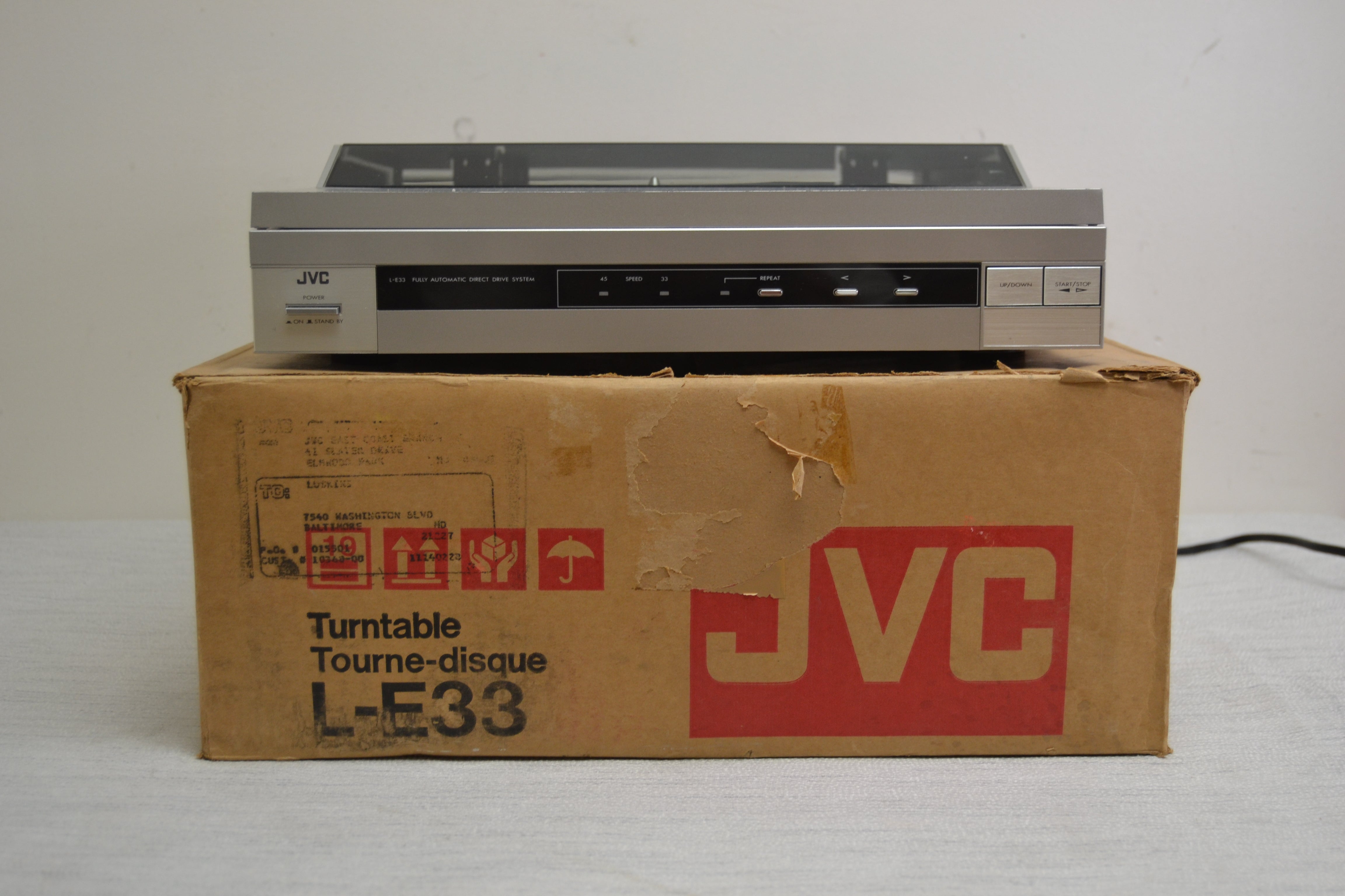 JVC L-E33 Linear Tracking Turntable * Box * Fully Serviced