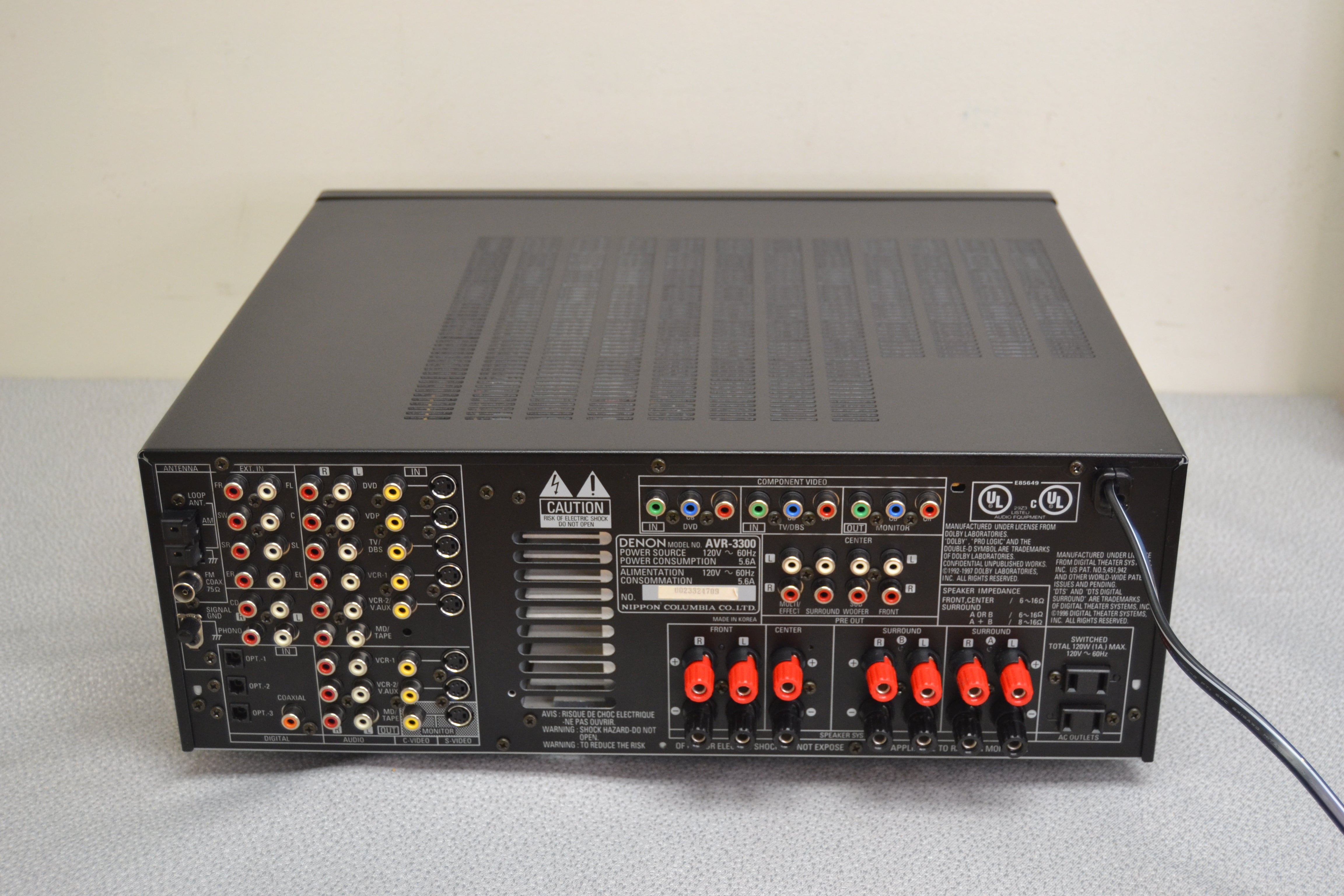 Denon AVR-3300 Stereo Receiver * 105W RMS * 2000 * Remote – The